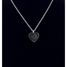 Kegyeleti ékszer szív rózsa mintával Kegyeleti ékszer szív rózsa mintával