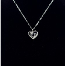 Kegyeleti ékszer szív alakú anya gyermekével kövekkel Kegyeleti ékszer szív alakú anya gyermekével kövekkel