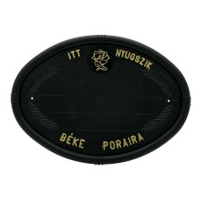 Fejfatábla műanyag ovális rózsás Fejfatábla műanyag ovális rózsás