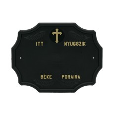 Fejfatábla műanyag szögletes katolikus Fejfatábla műanyag szögletes katolikus