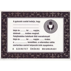 Gyászjelentés a/4 indás református Gyászjelentés a/4 indás református