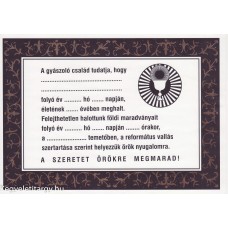 Gyászjelentés a/5 indás református Gyászjelentés a/5 indás református