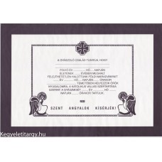 Gyászjelentés a/4 katolikus angyalos ofszet papírból Gyászjelentés a/4 katolikus angyalos ofszet papírból