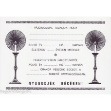 Gyászjelentés a/5 polgári ofszet papírból