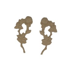 Fautánzatú koporsó dísz rózsa pár 846