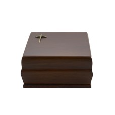 Urna fa Budapest kereszt fémrátéttel barna színben Urna fa Budapest kereszt fémrátéttel barna színben