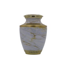 Urna fém fehér márvány