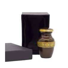 Ereklyetartó fém bronz  arany övvel