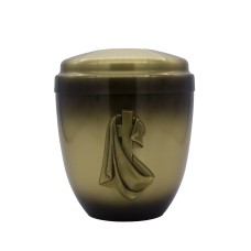 Urna fém réz gyászfátyol rátéttel Urna fém réz gyászfátyol rátéttel