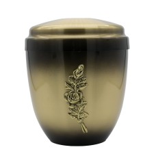 Urna fém réz rózsa rátéttel Urna fém réz rózsa rátéttel