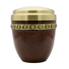 Urna fém fa hatású rózsa övvel