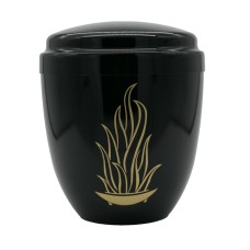 Urna fém fekete örökláng mintával Urna fém fekete örökláng mintával