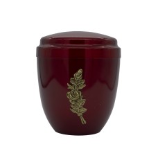 Urna fém bordó rózsa rátéttel Urna fém bordó rózsa rátéttel