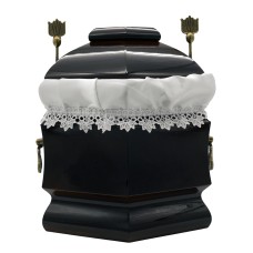 Urna fa hatszög alakú barna Urna fa hatszög alakú barna