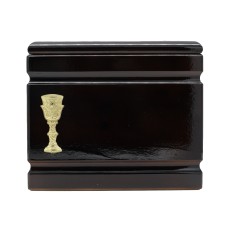 Urna fa iker kelyhes fémrátéttel barna színben