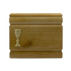 Urna fa iker kelyhes fémrátéttel natúr színben