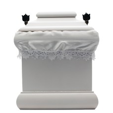 Urna fa négyszög fehér színben Urna fa négyszög fehér színben