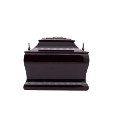 Urna fa pagoda kereszt fémrátéttel bordó színben Urna fa pagoda kereszt fémrátéttel bordó színben