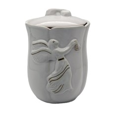 Gyermek kerámia urna angyal mintával Gyermek kerámia urna angyal mintával