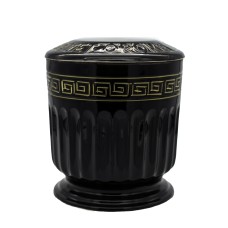 Urna kerámia aranyozott görög fekete Urna kerámia aranyozott görög fekete