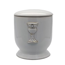 Urna kerámia aranyozott kelyhes fehér Urna kerámia aranyozott kelyhes fehér