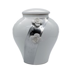 Urna amfora ezüst rózsás Urna amfora ezüst rózsás