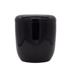 Urna kerámia mázas fekete