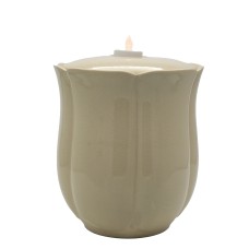 Urna kerámia virágkehely bézs színben Urna kerámia virágkehely bézs színben