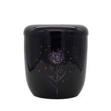 Urna kerámia kézzel festett imola mintával fekete Urna kerámia kézzel festett imola mintával fekete