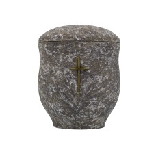 Urna kerámia carrarai márvány hatású keresztes