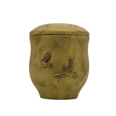 Urna kerámia Makrana arany márvány hatású galambos