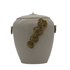 Urna kompozit fehér márvány rózsás