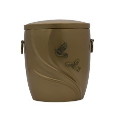 Urna kompozit ívelt arany angyalos/galambos Urna kompozit ívelt arany angyalos/galambos