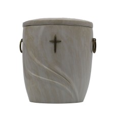 Urna kompozit ívelt vanília keresztes Urna kompozit ívelt vanília keresztes