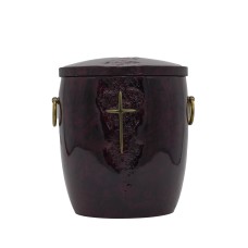 Urna kompozit hasadék bordó keresztes Urna kompozit hasadék bordó keresztes