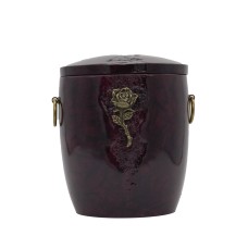 Urna kompozit hasadék bordó rózsás Urna kompozit hasadék bordó rózsás