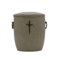 Urna kompozit hasadék fehér márvány keresztes Urna kompozit hasadék fehér márvány keresztes