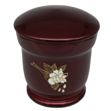 Üvegopál urna rózsa mintával bordó színben Üvegopál urna rózsa mintával bordó színben