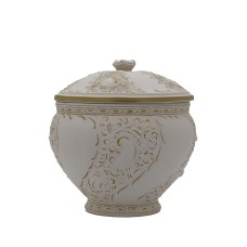 Zsolnay urna fehér színben arany mintával Zsolnay urna fehér színben arany mintával